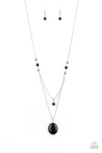 Load image into Gallery viewer, Time To Hit The ROAM Black Stone Necklace Paparazzi Accessories $5 Jewelry. #P2SE-BKXX-236XX
