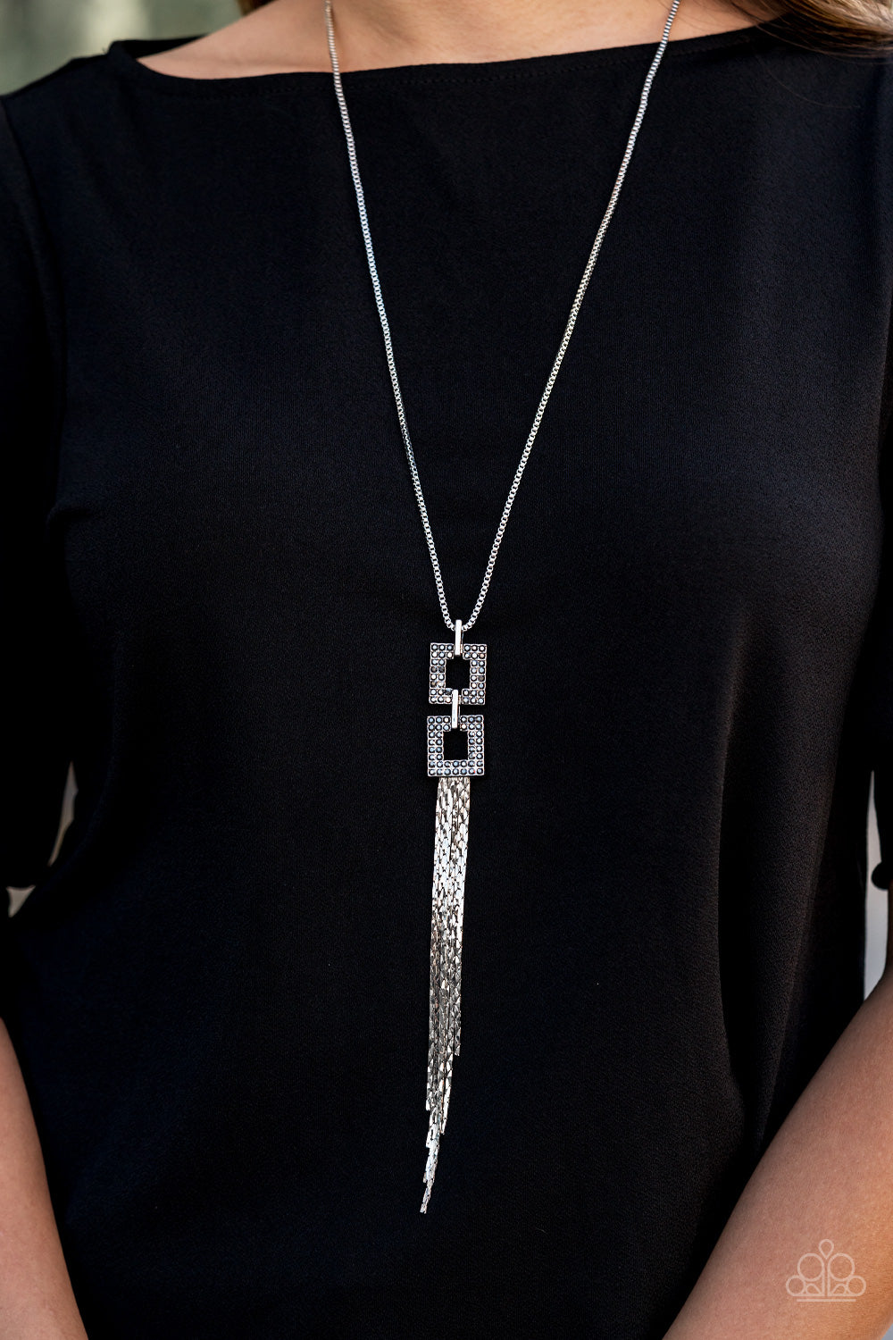 Times Square Stunner - Silver Necklace