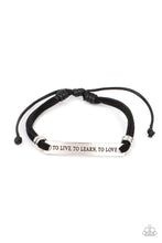 Load image into Gallery viewer, To Live, To Learn, To Love - Black Bracelet Paparazzi Accessories Inspirational Bracelet
