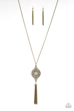 Load image into Gallery viewer, Totally Worth the TASSEL - Brass Necklace Paparazzi Accessories
