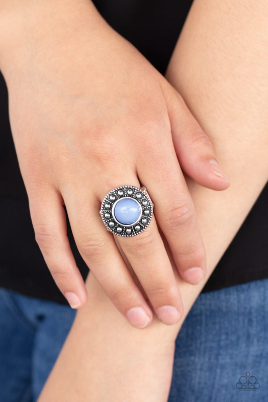 Treasure Chest Shimmer - Blue Ring Paparazzi Accessories