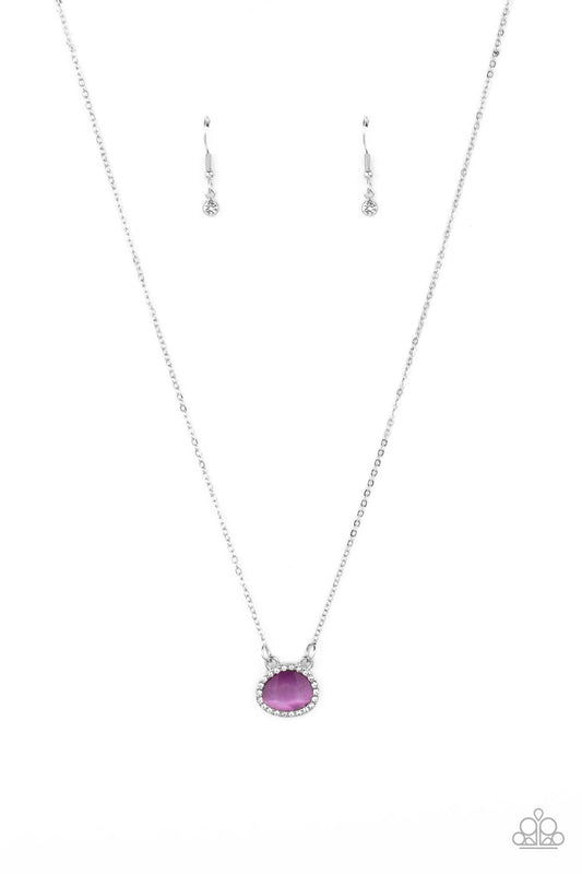 Treasure Me Always Purple Dainty Pendant Necklace Paparazzi Accessories. #P2DA-PRXX-120XX. 