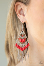 Load image into Gallery viewer, Paparazzi Earring ~ Trending Transcendence - Red
