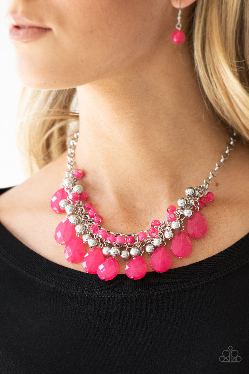 Paparazzi Necklace ~ Trending Tropicana - Pink Necklace