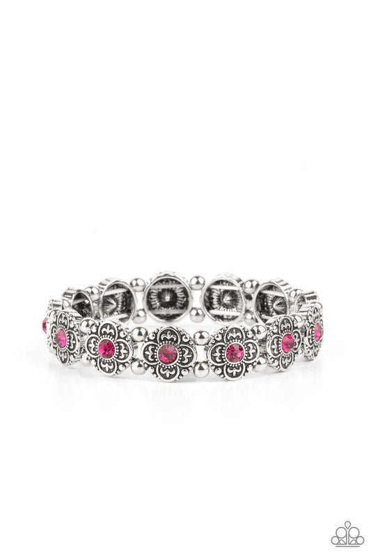 Trés Magnifique - Pink Bracelet Paparazzi Accessories Stretchy Bracelet