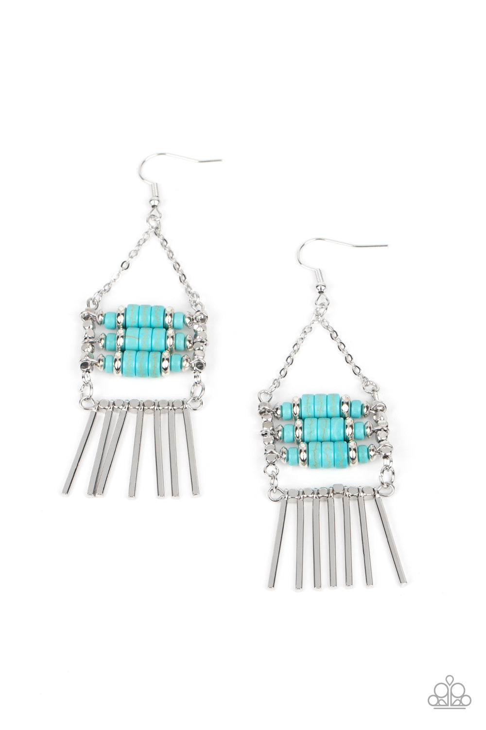 Paparazzi Tribal Tapestry Blue Earrings. #P5SE-BLXX-313XX. Subscribe & Save. Fishhook Earring. 