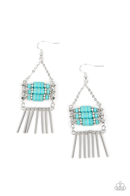 Paparazzi Tribal Tapestry Blue Earrings. #P5SE-BLXX-313XX. Subscribe & Save. Fishhook Earring. 