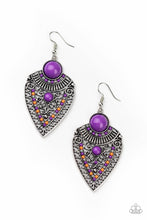 Load image into Gallery viewer, Tribal Territory - Purple Earring Paparazzi Accessories
