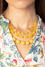 Load image into Gallery viewer, Paparazzi Tropical Hideaway Yellow Necklace. Get Free Shipping. #P2WH-YWXX-285IN
