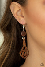 Load image into Gallery viewer, Twisted Torrents - Brown Earrings Paparazzi Accessories
