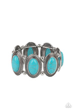 Load image into Gallery viewer, Until The Cows Come HOMESTEAD - Blue Stone Bracelet Paparazzi Accessories Turquoise Stone Stretchy
