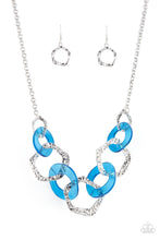 Load image into Gallery viewer, Urban Circus - Blue Necklace with complimentary earrings Paparazzi Accessories $5 Jewelry
