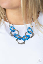 Load image into Gallery viewer, Paparazzi Urban Circus Blue Acrylic Necklace with earrings online #P2SE-BLXX-473XX. Ships Free!
