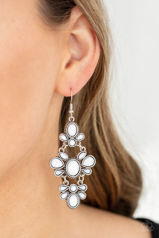 Paparazzi Earrings ~ VACAY The Premises - White