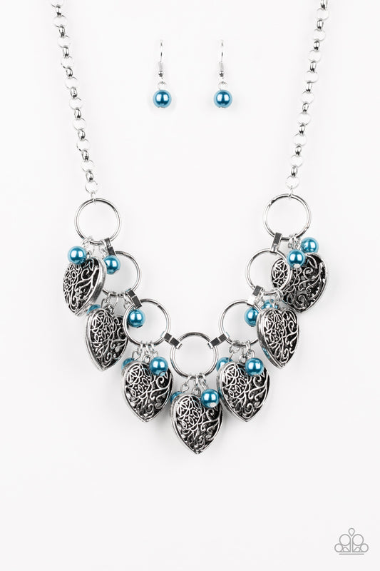 Paparazzi Very Valentine Blue Necklace online at AainaasTreasureBox $5 Jewelry #P2WH-BLXX-352XX