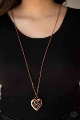 Paparazzi Victorian Valentine - Copper Necklace (P2WH-CPXX-160XX)
