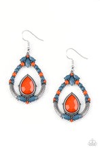 Load image into Gallery viewer, Vogue Voyager - Multi Earring Paparazzi Accessories Orange and Blue Earring
