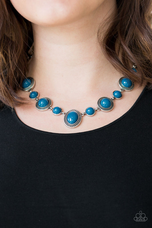 Paparazzi Necklace ~ Voyager Vibes - Blue Beads Necklace