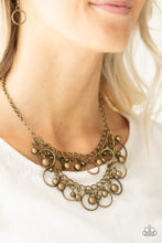 Load image into Gallery viewer, Paparazzi Necklace ~ Warning Bells - Brass
