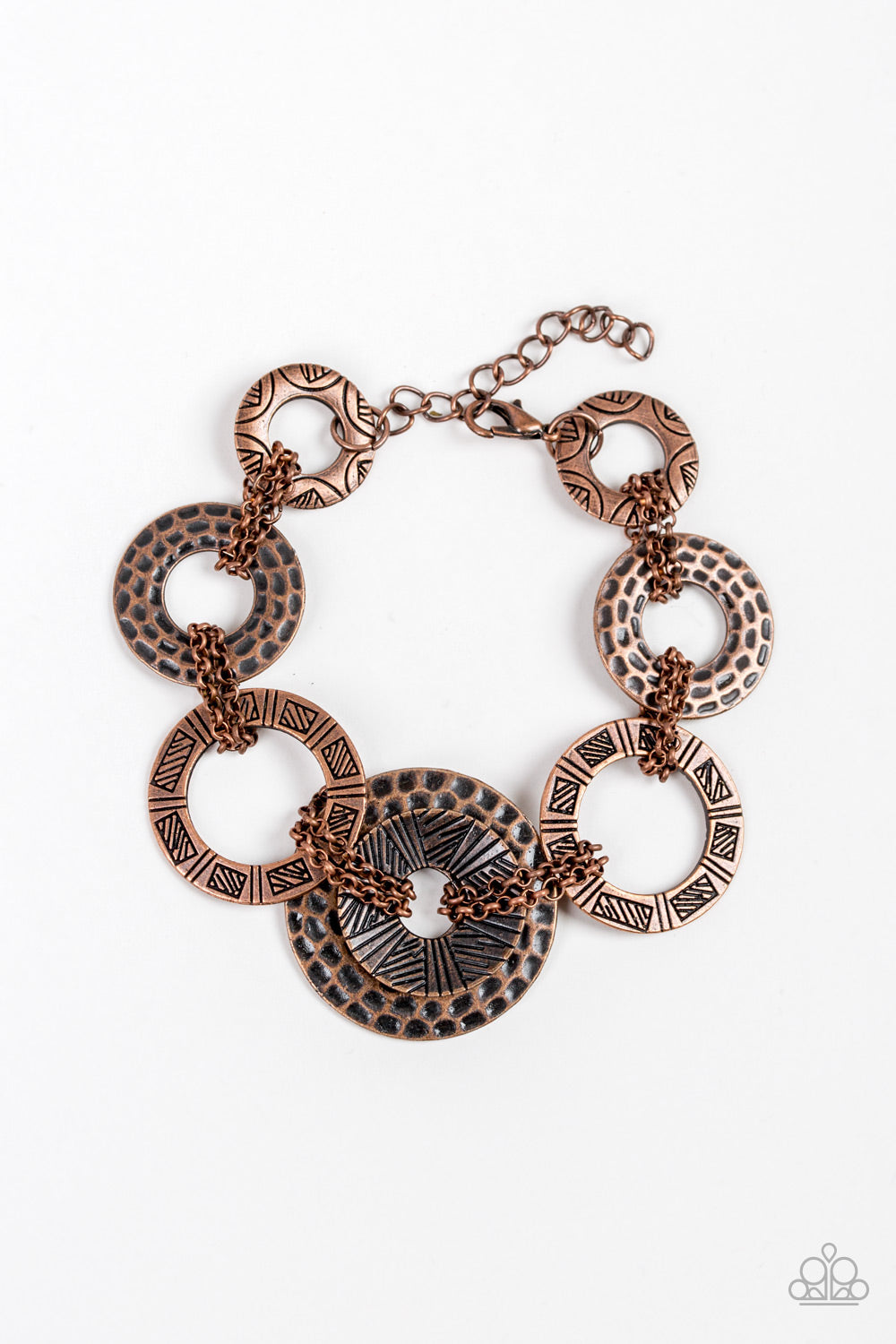 Paparazzi Bracelet ~ Way Wild - Copper Tribal Bracelet