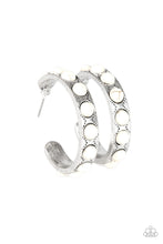 Load image into Gallery viewer, Western Watering Hole - White Hoop Paparazzi Accessories $5 Earring
