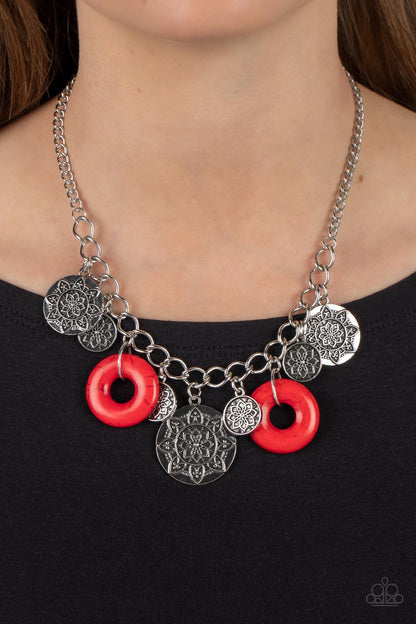 Paparazzi Western Zen Red Necklace. #P2ST-RDXX-112XX. Subscribe & Save.