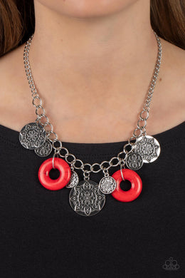 Paparazzi Western Zen Red Necklace. #P2ST-RDXX-112XX. Subscribe & Save.