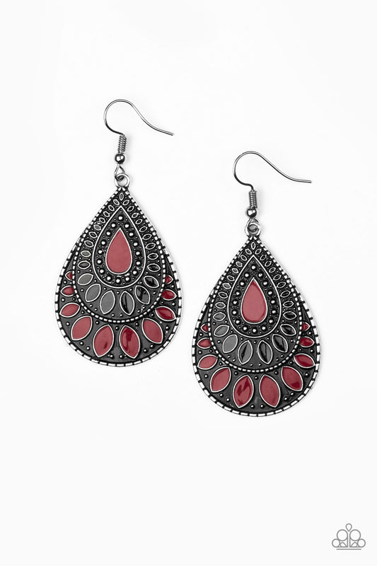 Westside Wildside Red teardrop Earring Paparazzi Accessories. Subscribe & Save. #P5TR-RDXX-092XX