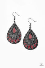 Load image into Gallery viewer, Westside Wildside - Red Earring Paparazzi Accessories
