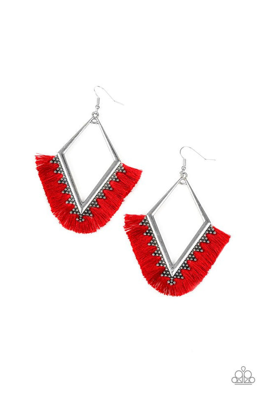 When In Peru Red Earrings Paparazzi Accessories $5 Jewelry online at AainaasTreasureBox. 