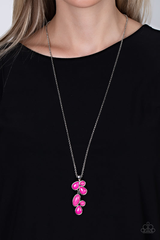 Paparazzi Wild Bunch Flair Pink Necklace. #P2SE-PKXX-222XX. Long Necklace in pink. $5 Jewelry