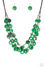 Load image into Gallery viewer, Wonderfully Walla Walla Green Necklace Paparazzi Accessories $5 Wooden Jewelry #P2SE-GRXX-149XX
