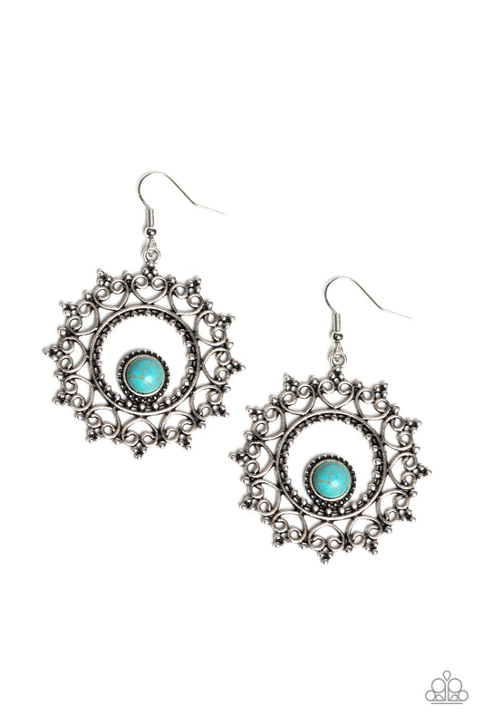 Wreathed in Whimsicality - Blue Earring