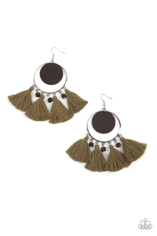 Paparazzi Accessories ~ Yacht Bait - Green Earring