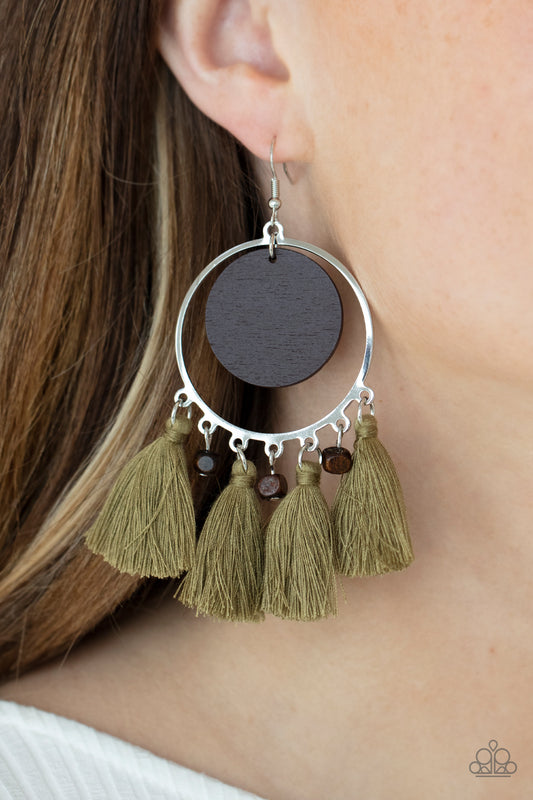Paparazzi Earring ~ Yacht Bait - Green