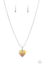 Load image into Gallery viewer, You Complete Me - Yellow Necklace Paparazzi Accessories. Dainty Heart $5 Jewelry. Subscribe &amp; Save! 
