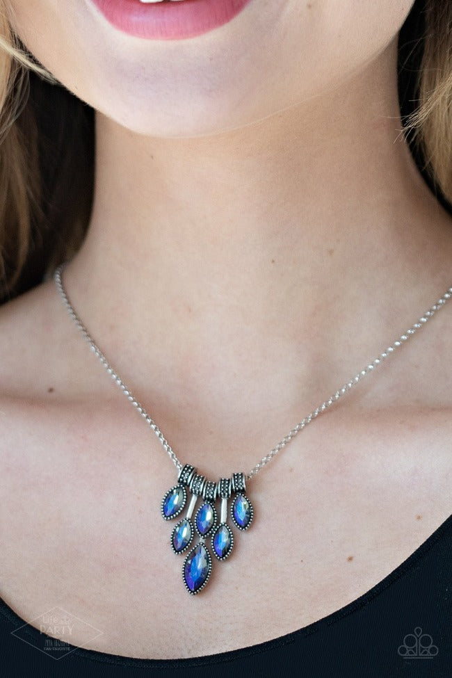You Should See Me In A Crown Multi Iridescent Dainty Necklace Paparazzi Accessories