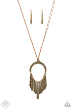 Load image into Gallery viewer, You Wouldnt FLARE! - Brass Necklace Paparazzi Accessories Long Necklace #P2ST-BRXX-086AF
