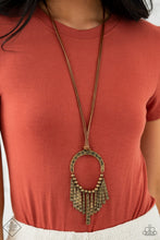 Load image into Gallery viewer, Paparazzi You Wouldnt FLARE! Brass Fashion Fix Necklace $5 Jewelry #P2ST-BRXX-086AF

