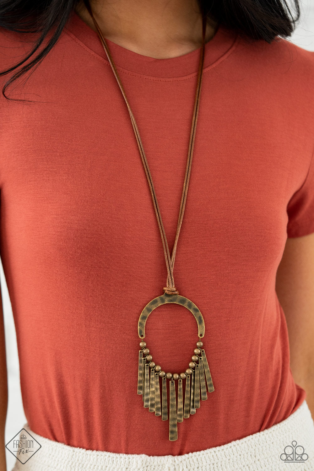 Paparazzi You Wouldnt FLARE! Brass Fashion Fix Necklace $5 Jewelry #P2ST-BRXX-086AF