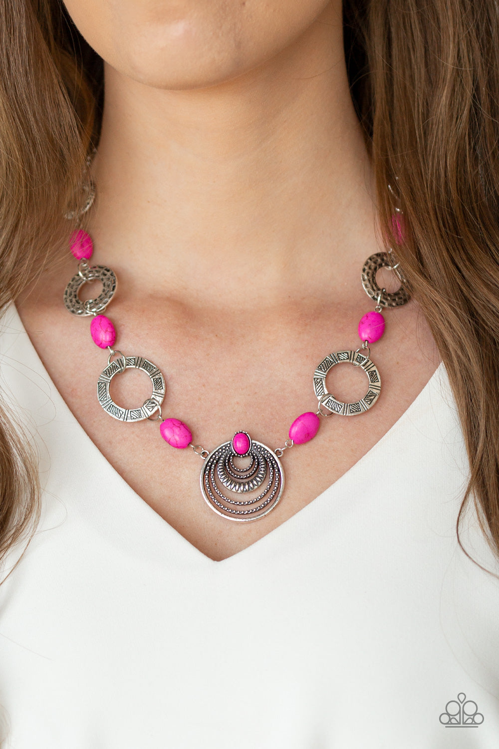Paparazzi Necklace ~ Zen Trend - Pink