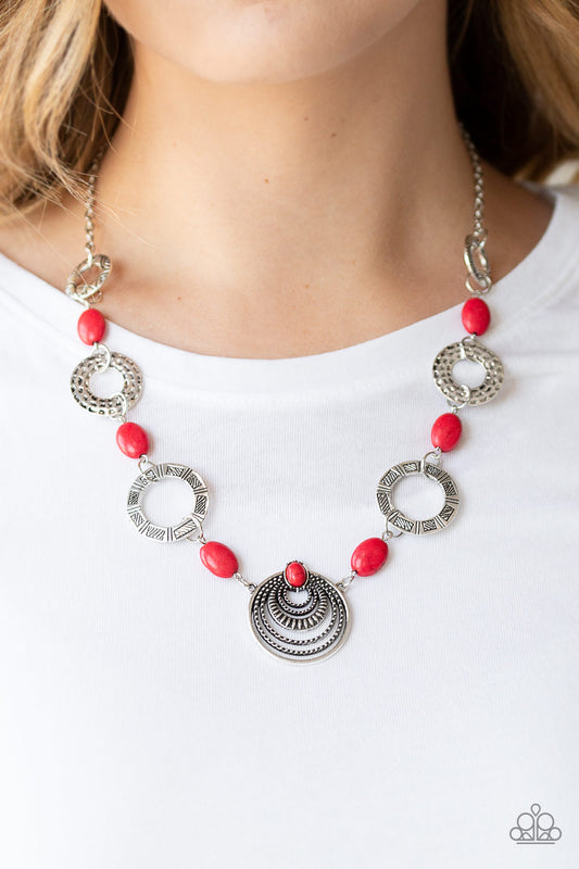 Paparazzi Necklace ~ Zen Trend - Red