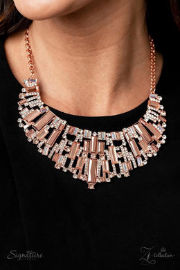 The Deborah Shiny Copper Necklace - 2022 Zi Necklace Paparazzi Accessories. #Z2210