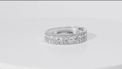 Paparazzi Mega Megawatt White Bracelet Life of the Party Accessories. Hinged Closure Bracelet