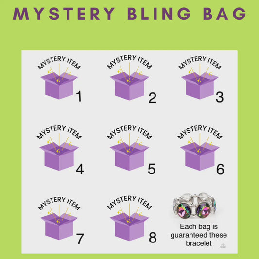 Paparazzi Mystery Bag Bundle with one Powerhouse Hustle - Multi Bracelet Oil Spill Accessory