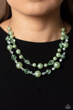 Load image into Gallery viewer, Paparazzi Parisian Pearls Green Necklace. Get Free Shipping. #P2RE-GRXX-276XX. $5 jewelry
