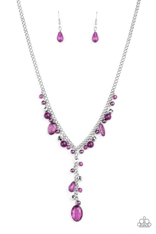 Crystal Couture - Purple Necklace Paparazzi Accessories Necklace