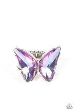 Load image into Gallery viewer, Fluorescent Flutter Purple Butterfly Ring Paparazzi Accessories. Get Free Shipping. #P4RE-PRXX-184XX
