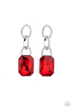 Load image into Gallery viewer, Paparazzi Superstar Status Red Earring creating gorgeous dramatic lure
