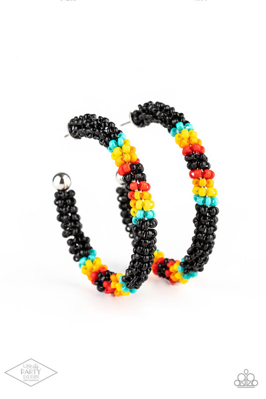 Bodaciously Beaded - Black Earrings Paparazzi Accessories $5 seed beads earrings
